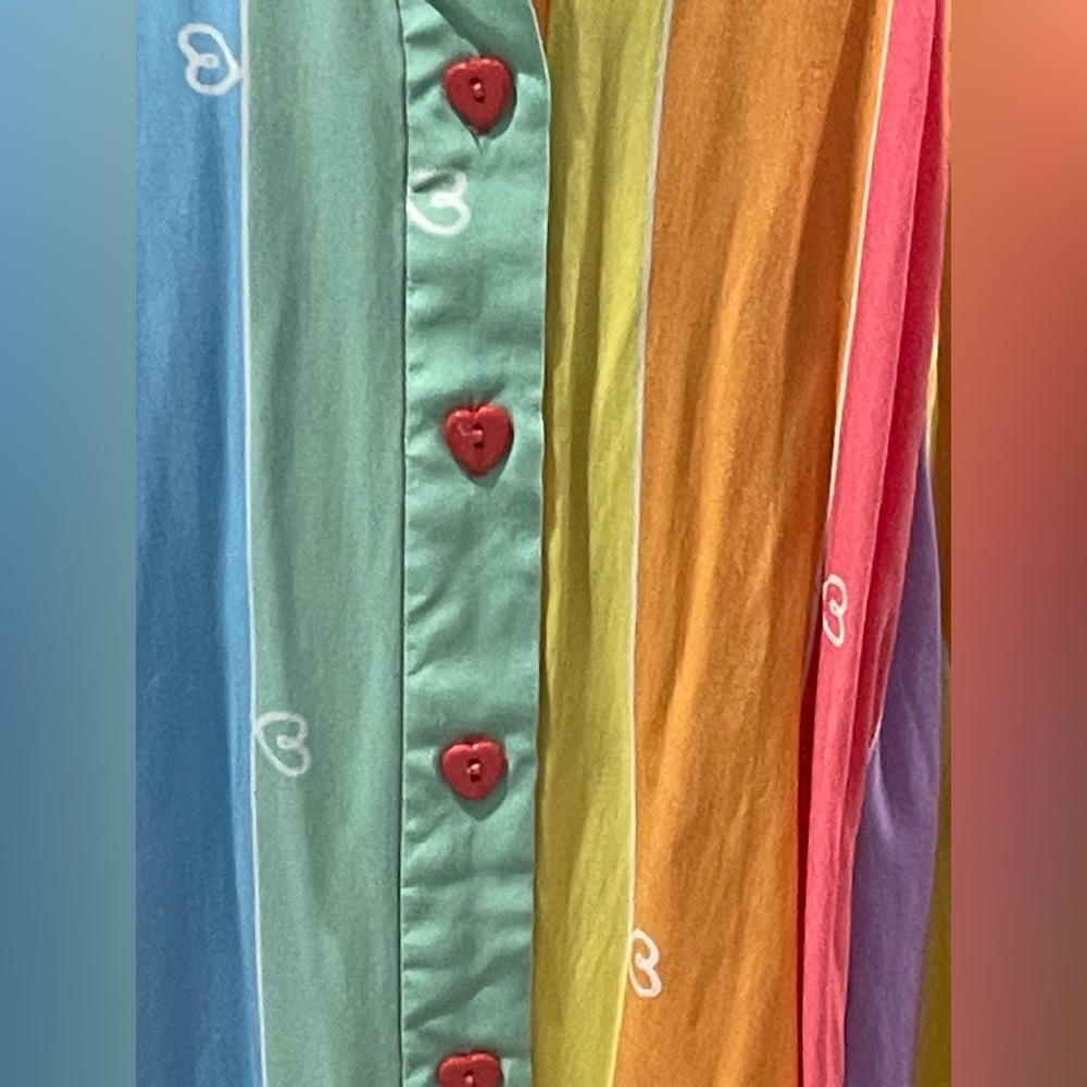Modcloth x Collectif Pastel Rainbow Striped Button Skirt - Picture 3 of 4